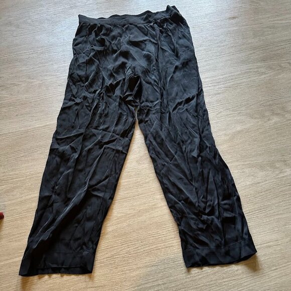 Velvet by Graham & Spencer Pants - Velvet by Graham & Spencer livi satin viscose wide leg pant black